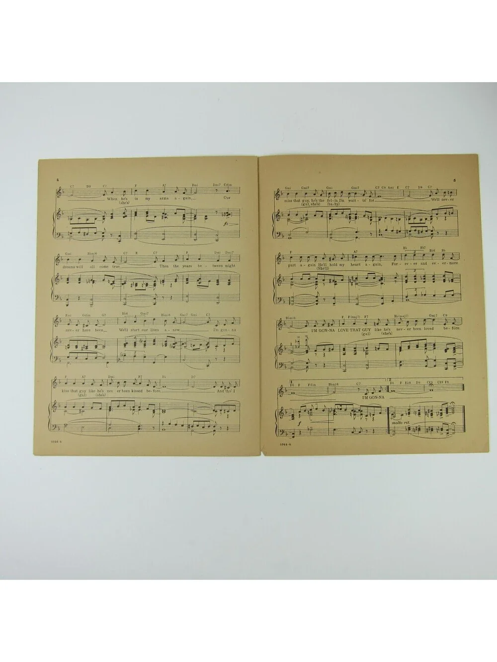 Sheet Music I'm Gonna Love That Guy Frances Ash Kay Armen Cover Vintage 1945